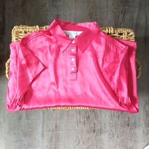 EXPRESS, Vintage 100% Silk Short Sleeve Shirt